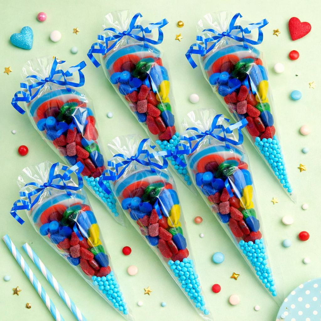 Personalised Pick & Mix Sweet Cone with Stickers