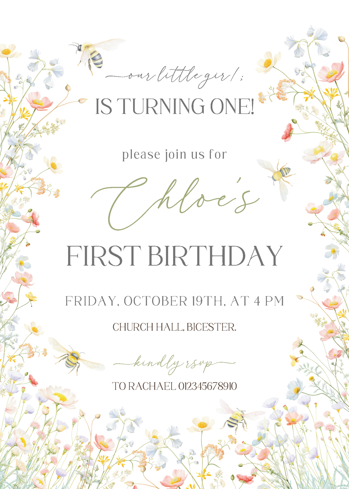First Bloom: Party Invitation