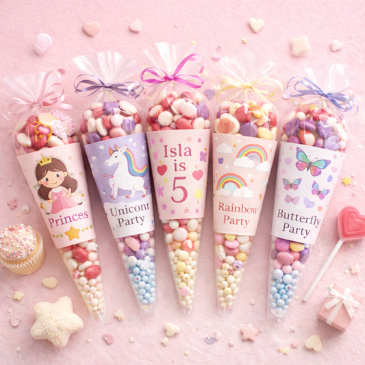 Personalised Pick & Mix Sweet Cone With Wraps