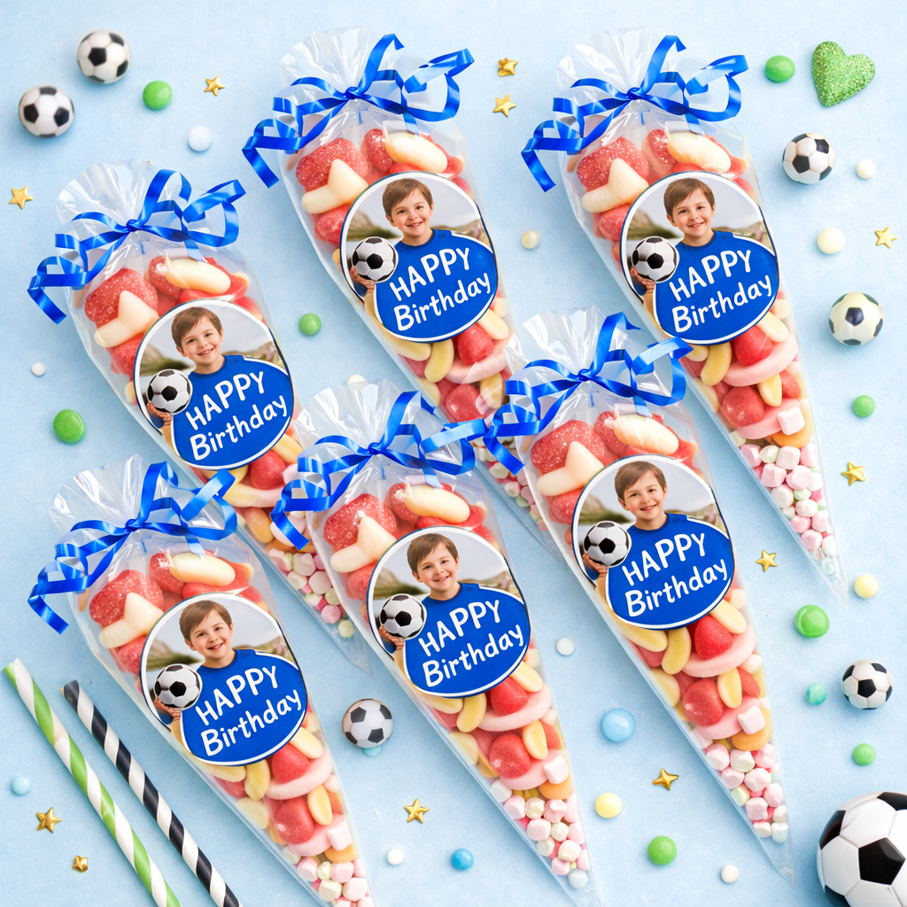 Personalised Pick & Mix Sweet Cone with Stickers