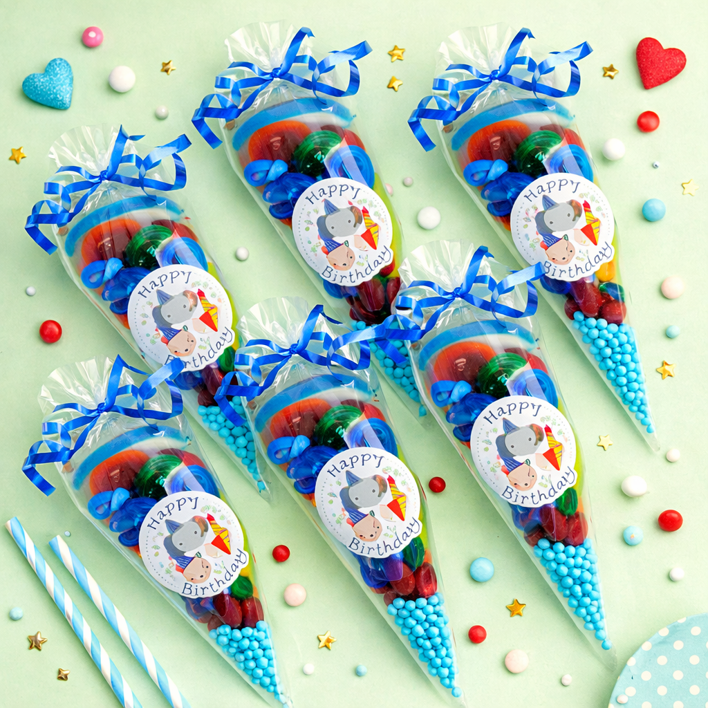 Personalised Pick & Mix Sweet Cone with Stickers