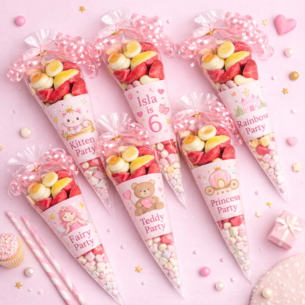 Personalised Pick & Mix Sweet Cone With Wraps