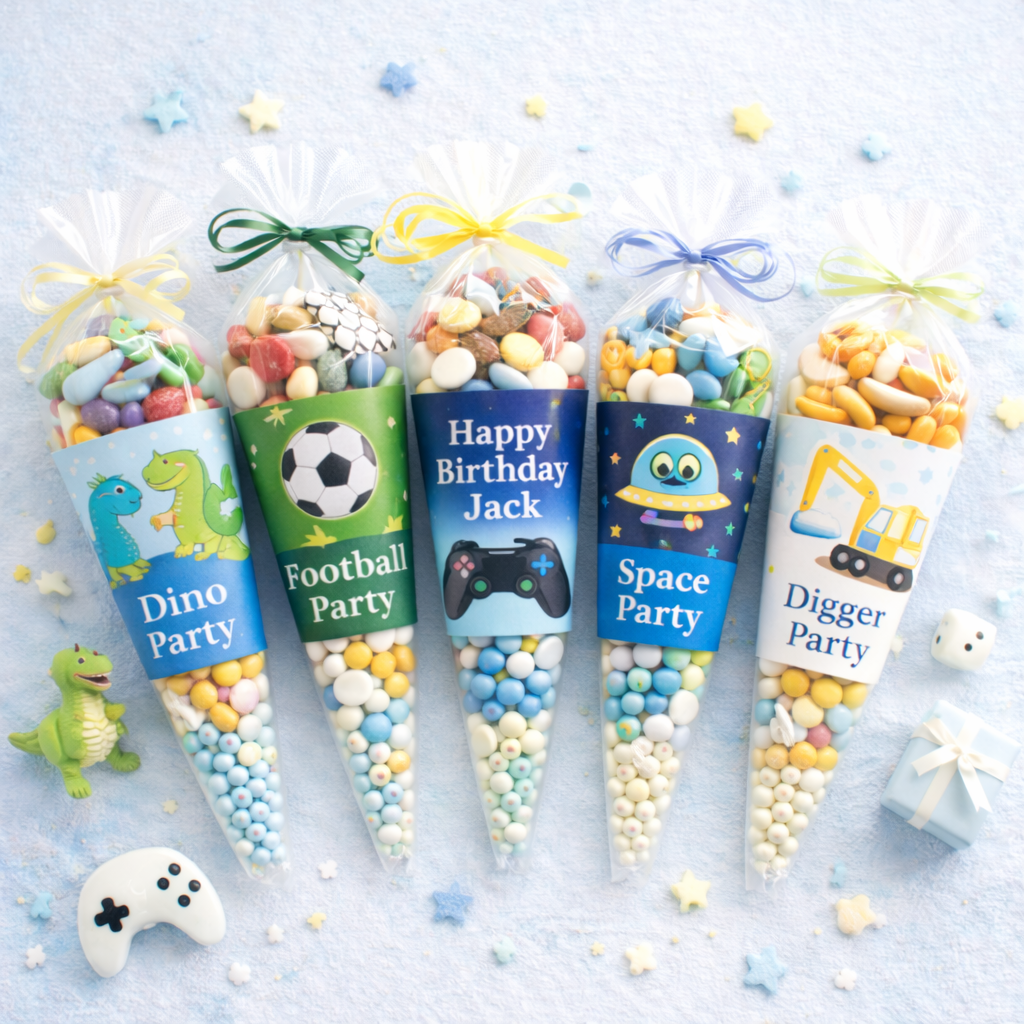 Personalised Pick & Mix Sweet Cone With Wraps