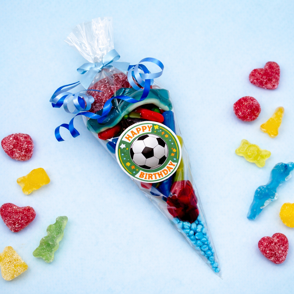 Personalised Pick & Mix Sweet Cone with Stickers